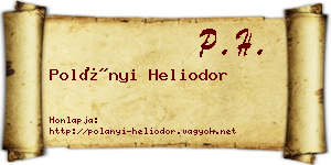 Polányi Heliodor névjegykártya